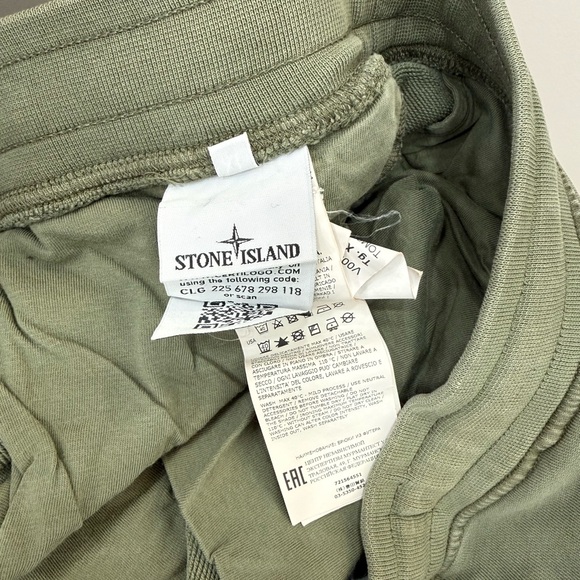 Stone Island Green Patch Cotton Cargo Sweatpants Drawstring Joggers Men Size XL - Picture 6 of 6
